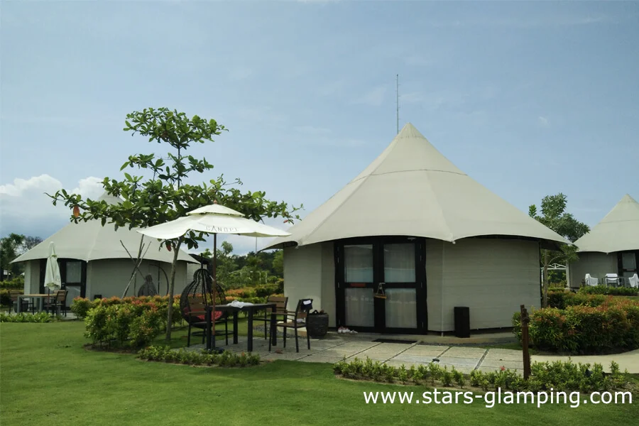Tenda a palo esagonale per il glamping nei campeggi - (3)